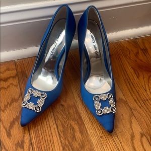 Blue Manolo Blahnik Inspired Pumps Sz 8 NWOT
